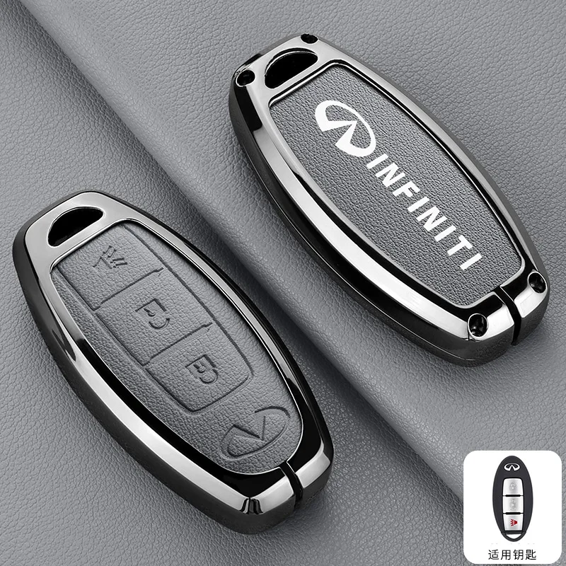 New Car KeyChain Zinc Alloy Key Case Bag For Infiniti QX60 QX70 QX80 QX50 QX30 Q70L Q60 Q50 Q60S Q30 ESQ Shell Cover Accessories view 5