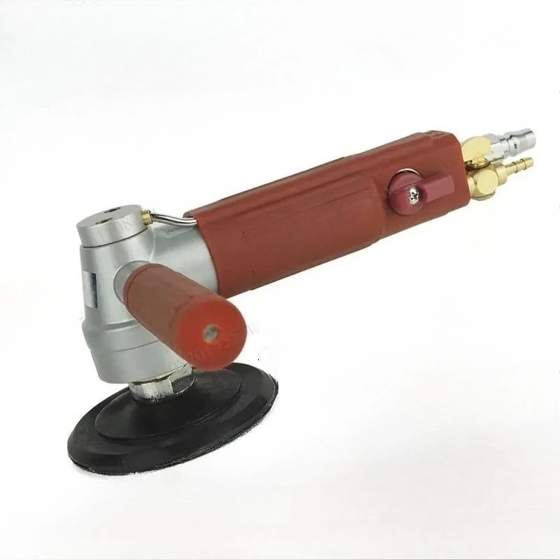 Water-Fed Pneumatic Stone Grinder, Air Powered Water Cooled Angle Polisher for Stone Cutting, Grinding and Buffing