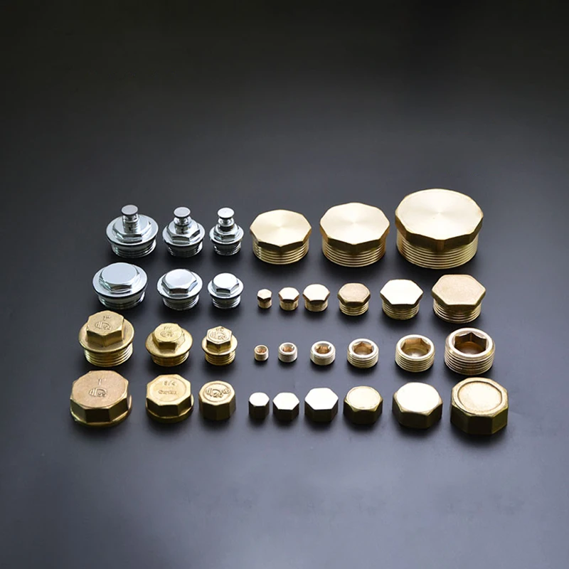1/8 "1/4" 3/8 "1/2" 3/4 "1" 암나사 황동 파이프 육각 머리 황동 스토퍼 엔드 캡 플러그 배관 피팅 커넥터 어댑터