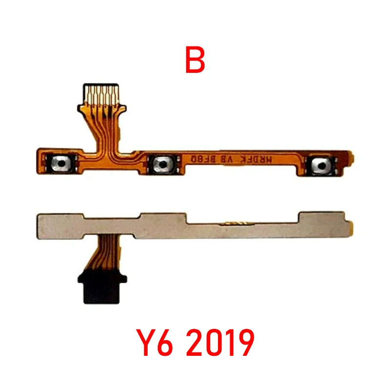 1szt Przełącznik zasilania On Off Dla Huawei Y5 Y6 Y7 Y9 2019 Play 8A/Enjoy 9E 9Plus Przycisk głośności Przycisk boczny Elastyczny kabel Części zamienne — zdjęcie 4