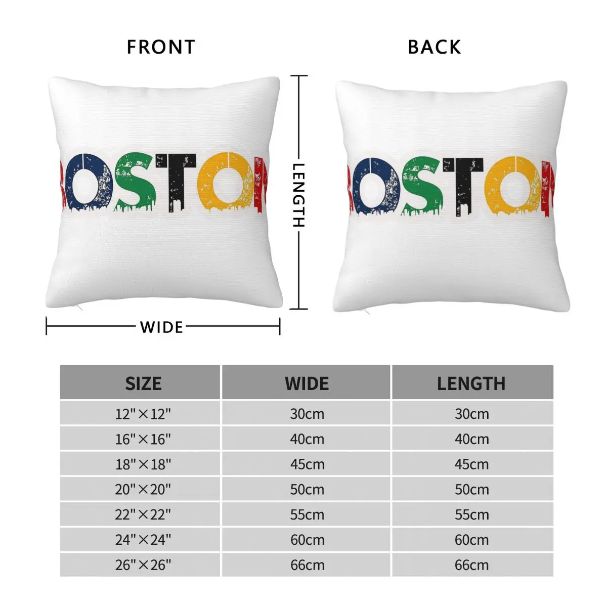 Boston Massachusetts Pillowcase Polyester Linen Velvet Pattern Zip Decor Pillow Case Sofa Seater Cushion Cover