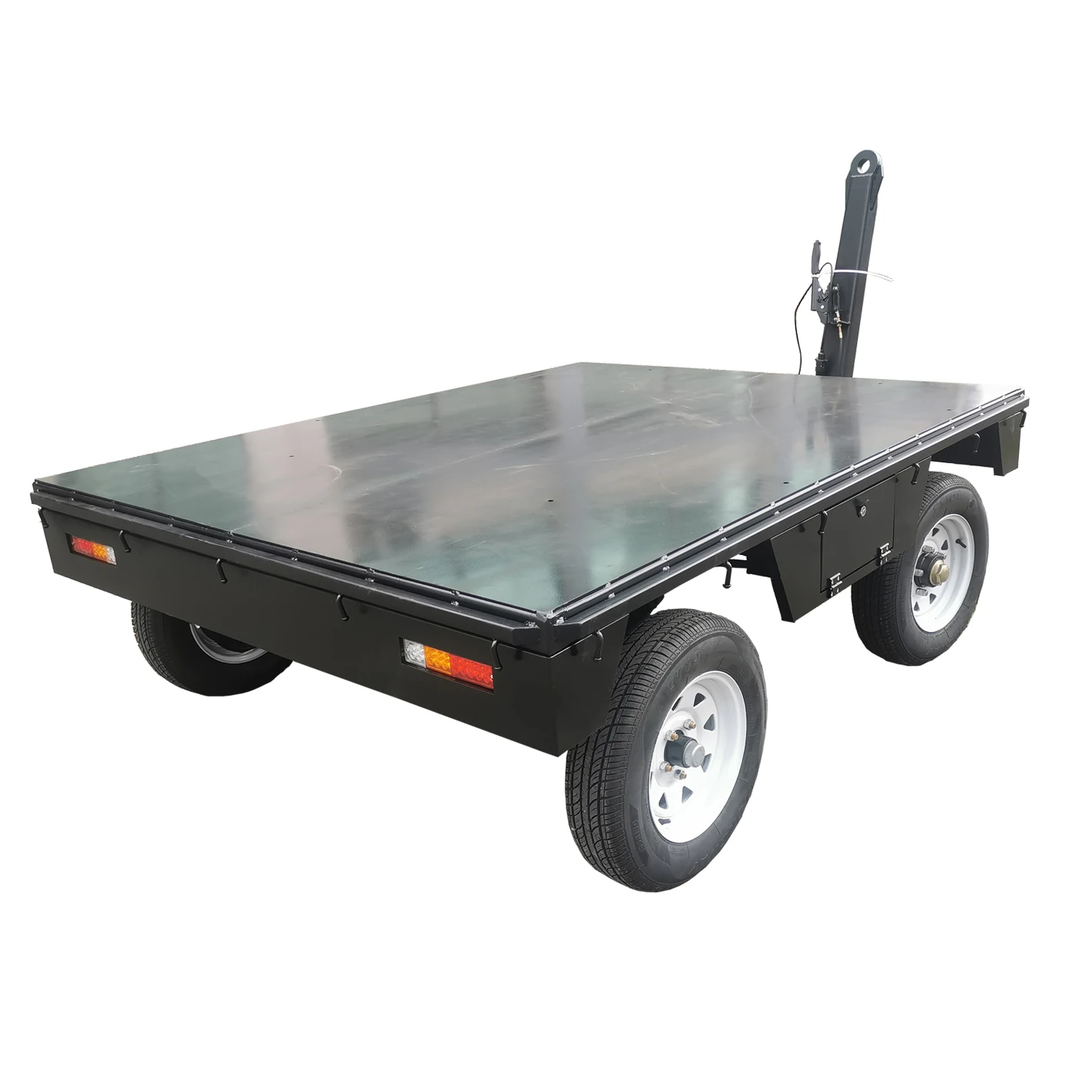（Factory Direct Sale）Factory Customized 2 Axle Small Trailer Frame Car Trailer with Turn signal