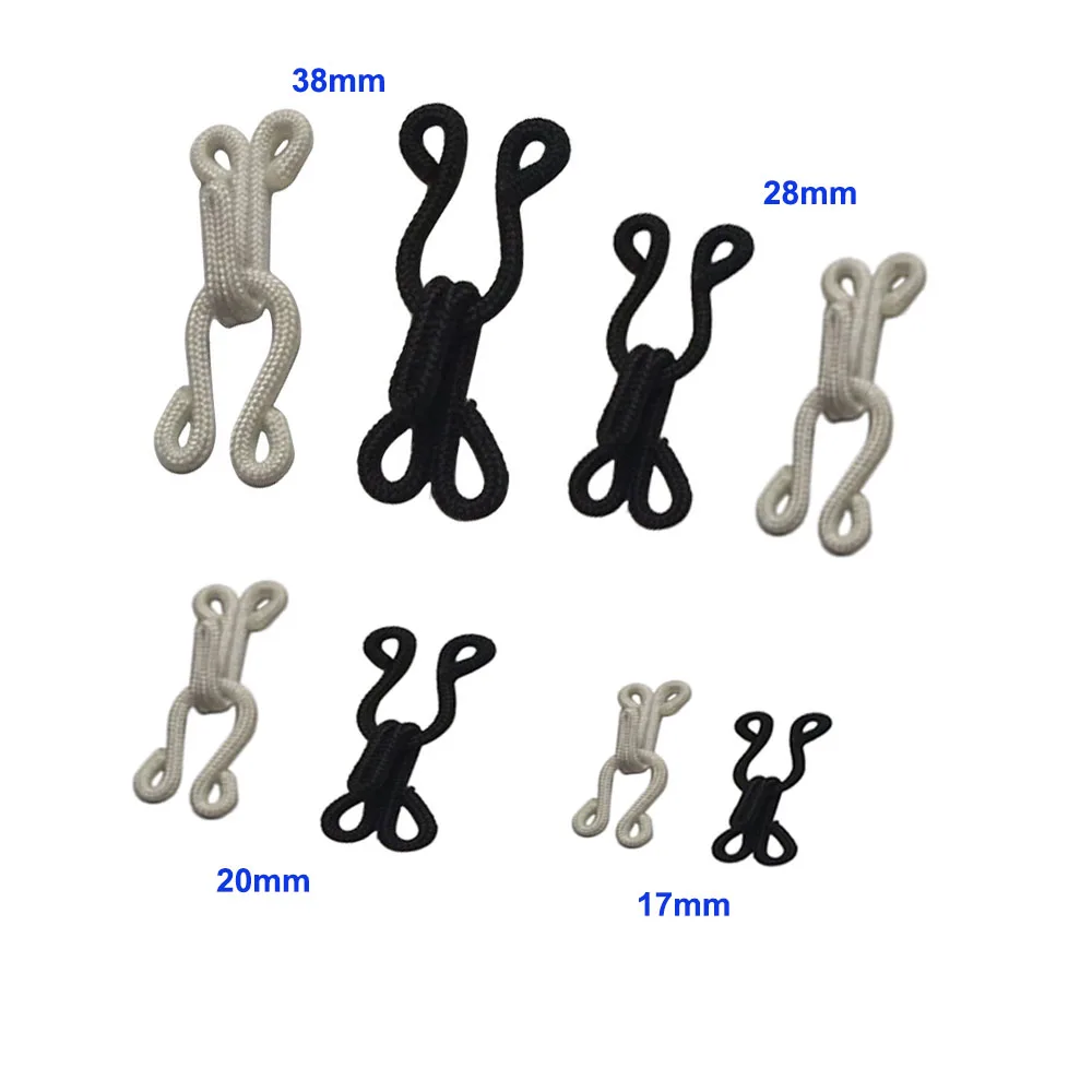 100sets/lot  Fabric Covered Brass Hook/Eye Closure Bra Back Repair Fasteners Sew On Fur Coat Suit Trousers
