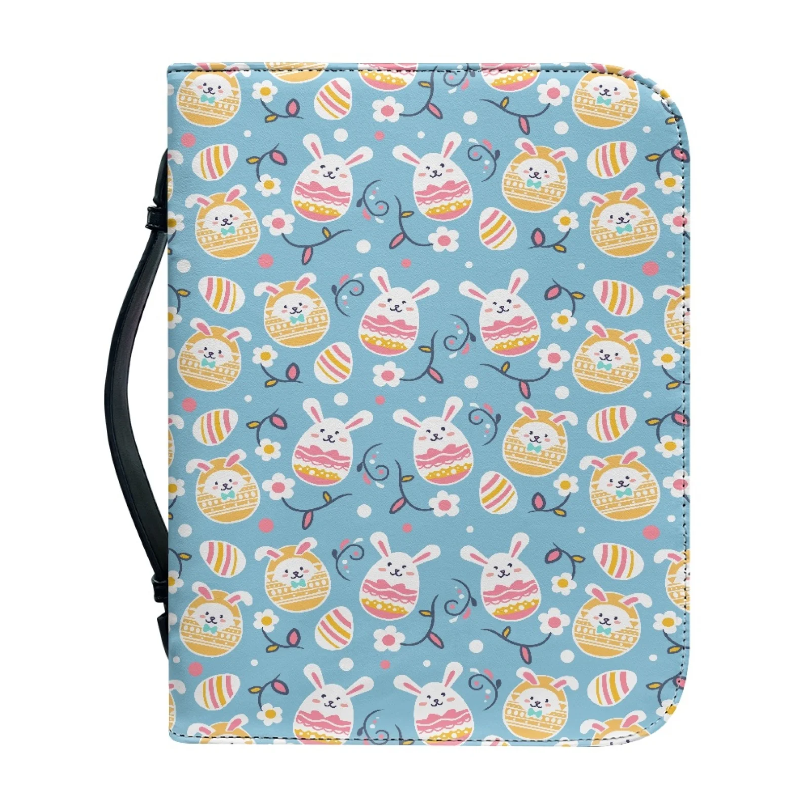 XIXIRIMIDO Easter Bunny Pattern Fashion 2026 Large Capacity Bible Case for Women PU Leather Bible Cover
