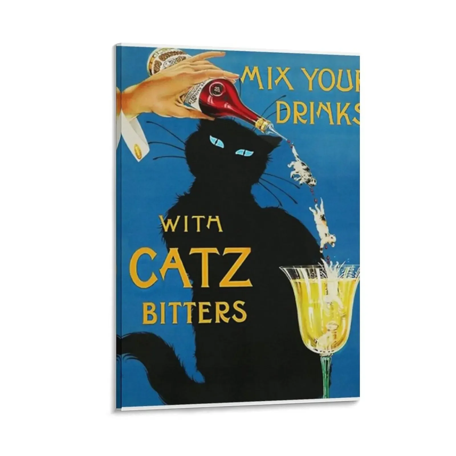 

Mix Your Drinks with Catz (Cats) Bitters Canvas Painting aesthetic room anime room decor Picture on the wall