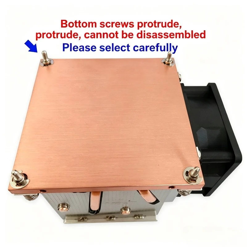 FT‑S2500 CPU Cooler, High Power Heatsink with Fan, Large Copper Fins for Phytium CPU, LED Laser Chip, TEC Peltier Cooling Module