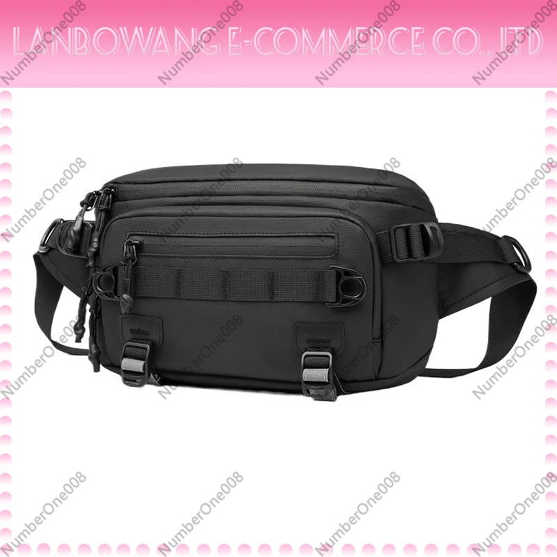 Trendy Lightweight Men Waist Bag Water Resistant Multi Functional Crossbody Bag For Casual Sports Daily Use