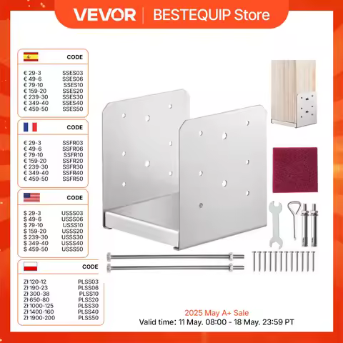 VEVOR Post Base Stainless Steel Adjustable Post Anchor Bracket Base for Pavilion Deck Porch Handrail Support Decorative Plate
