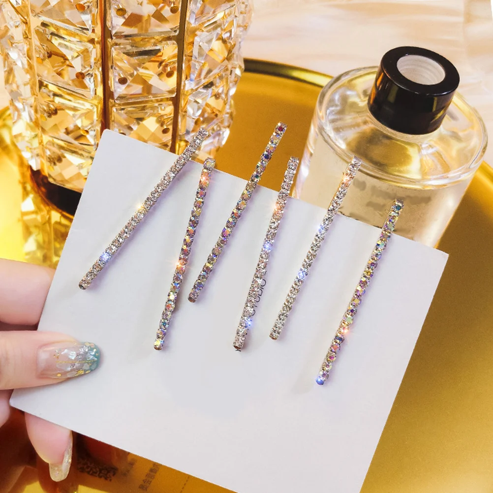 

12pcs Rhinestones Hair Clips Girls Bobby Pins Shiny Durable Women Hair Accessories Wedding Bridal Party Fashion Gift For Women