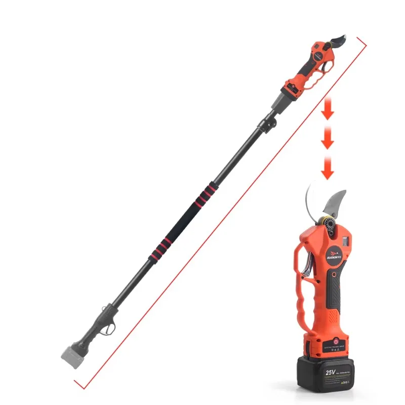 40mm Cordless Electric Pruning Shear With Extension Pole,25V Battery Powered Tree Branch Cutter Pruner Pruner Pruner