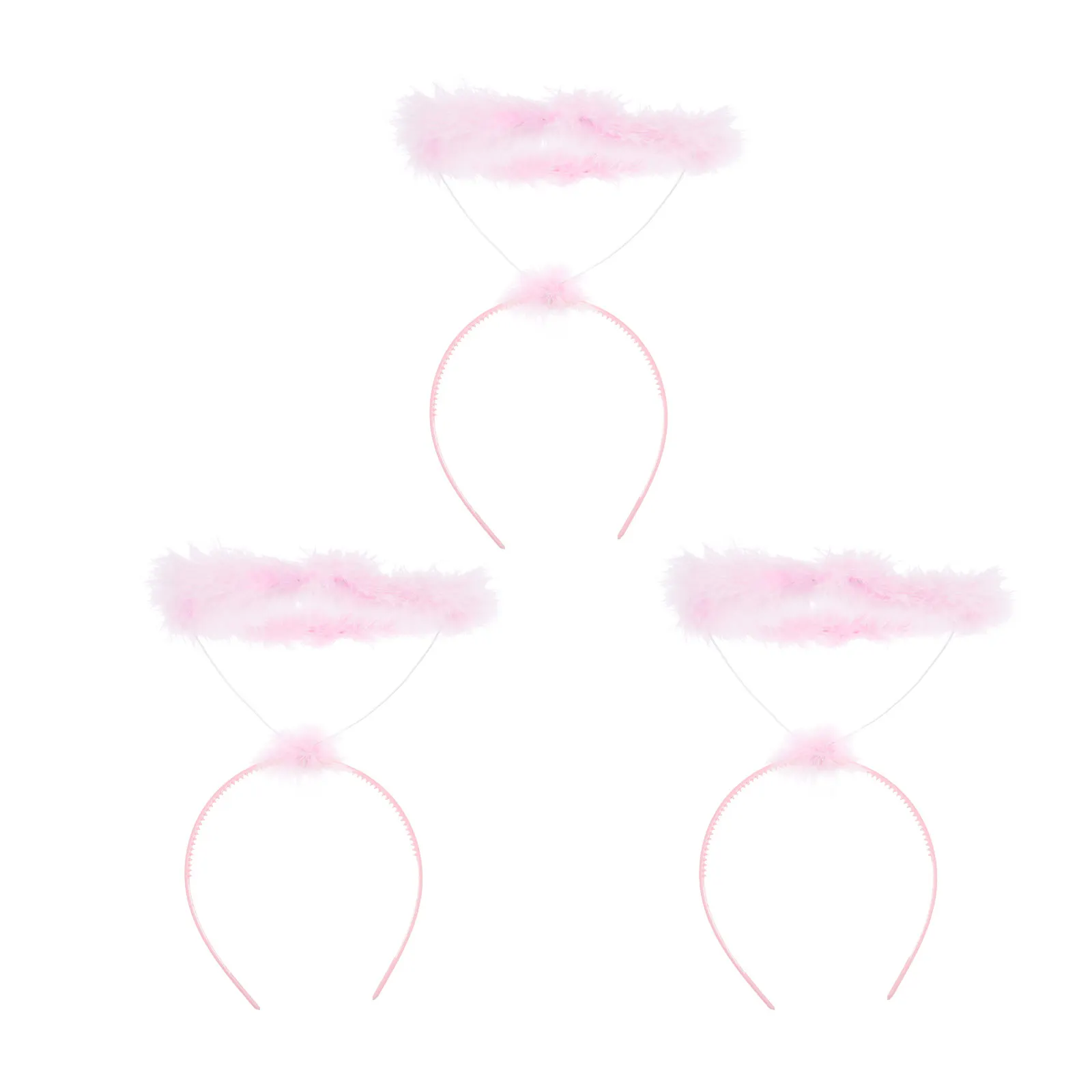 

3 Pcs Angel Headb Kids Performance Prop Pink Fancy Cosplay Accessories Lightweight Comfortable Wear Easy Use Stage Photo
