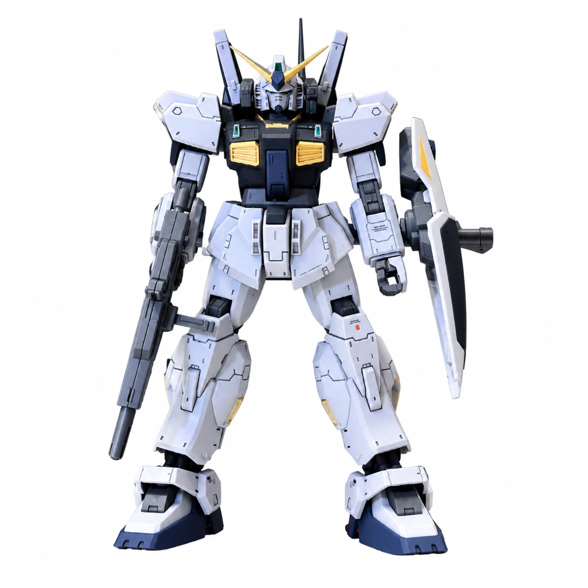 Gray White Black Gold Sci-Fi Humanoid Mecha DIY Assembly Kit Full Movable Joint Robot Model Ornament with Display Stand