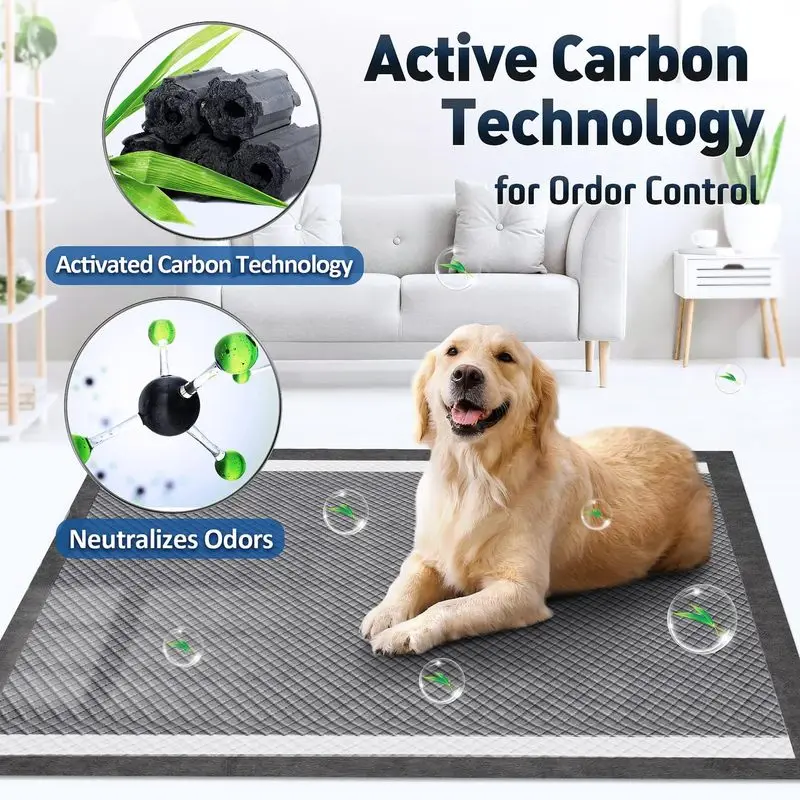 100pcs/50pcs/20pcs Super Absorbent Pet Cushion Disposable Thickened Dog Training Pee Pad Absorbent Bamboo Charcoal Diaper Mats