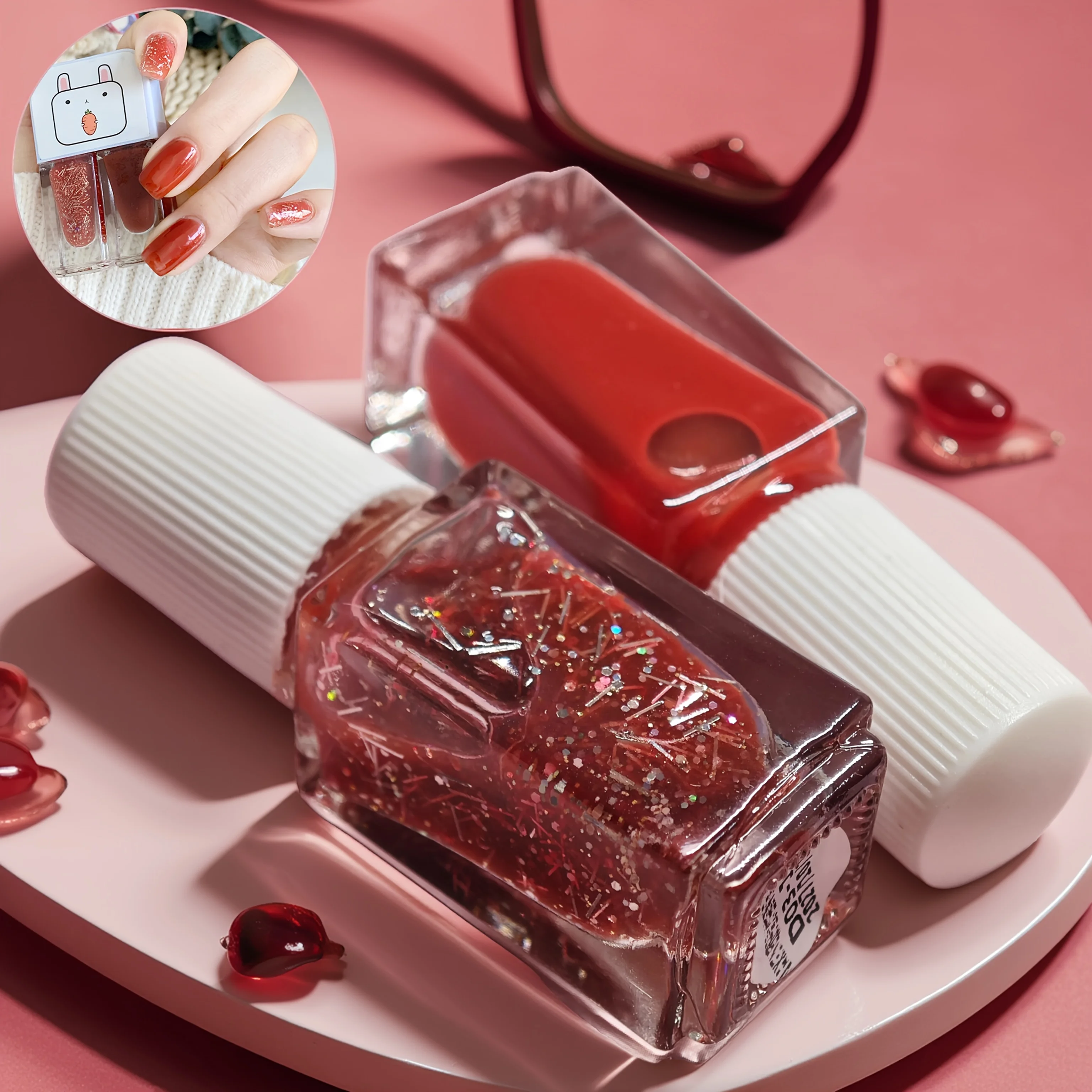 D03 ランアウェイプリンセス 2本セット ノーベイクネイルポリッシュ 速乾 長持ち 剥がせる水性ネイルポリッシュキット