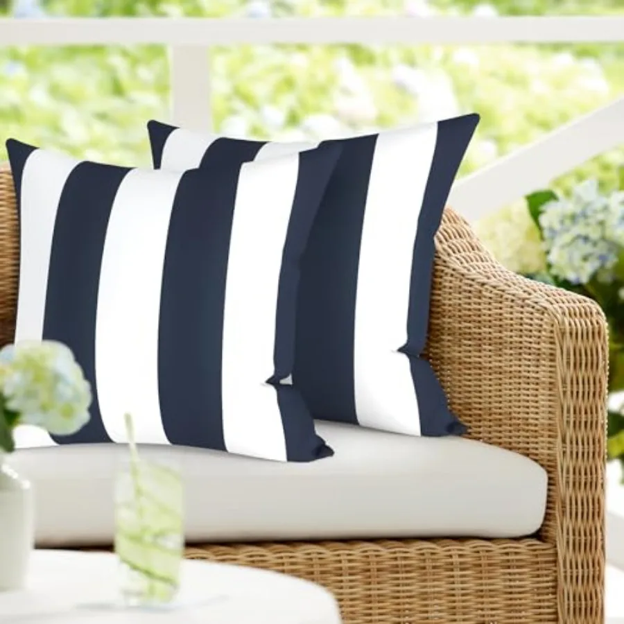 

Pack of 2 Waterproof Outdoor Pillow serts, Square Patio Decorative Throw Pillow for Home, Sofa, Bench and Patio Furniture