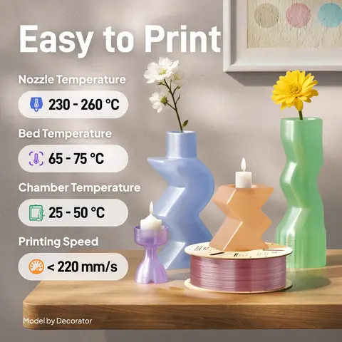 ELEGOO PETG Филамент 1.75 мм, полупрозрачно-серый, 1 кг для 3D-печати — изображение продукта