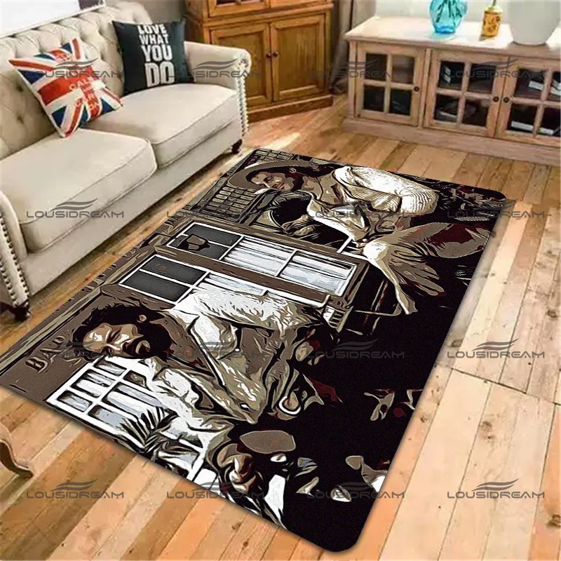 Bud Spencer & Terence Hill Decorative Carpet Square Flannel Character Art Rugs Modern Home Living Room Floor Mats Bedroom Carpet