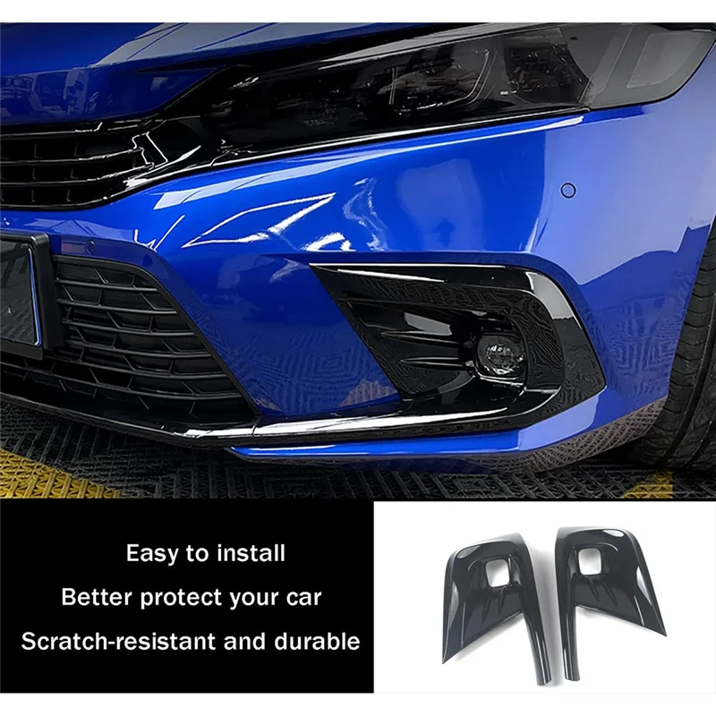 

H5-Car Front Fog Light Lamp Cover Trim Bumper Protector Decoration For Honda Civic 11Th Gen 2022 2023 Parts Component