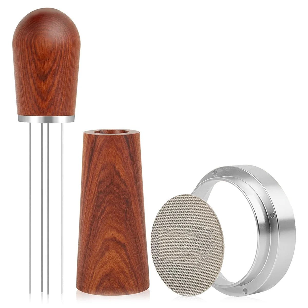 에스프레소 WDT 도구, 도징 깔때기 및 스크린 세트, 에스프레소 액세서리 키트, 바리스타 세트, 커피 바늘, 51mm