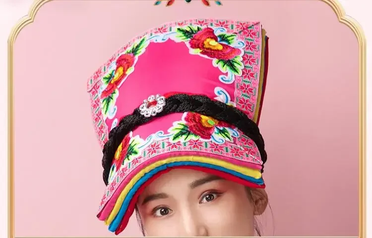 Robe de danse folklorique chinoise pour femme, ethnique Chiang, scène, anterie, rose, Sichuan, nouveau