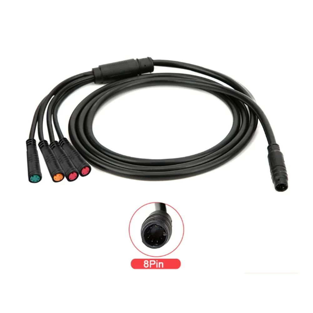 150CM 1 To 4 Wiring Harness-Main Cable Waterproof Wire For Electric Bike Throttle LCD Display Brake Waterpoof Connector Fit-KT