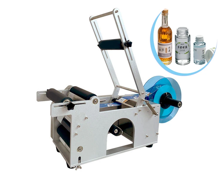 DM-MT50Y Round Label Machine Labeling Machine For Plastic Bottles Semi Automatic Bottle Labeling Machine