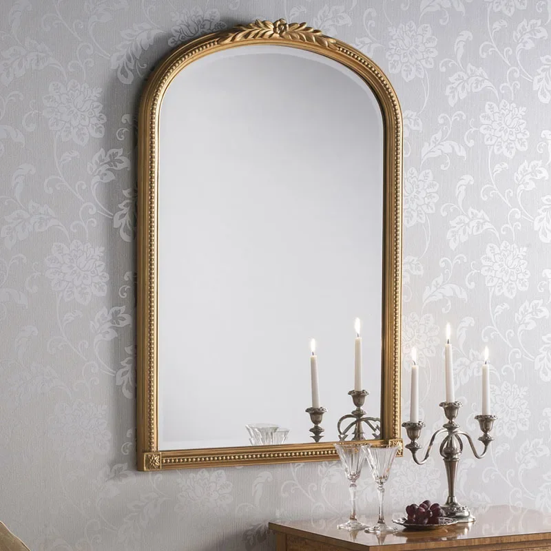 Desktop carved dressing mirror neoclassical decorative mirror hanging mirror princess dressing