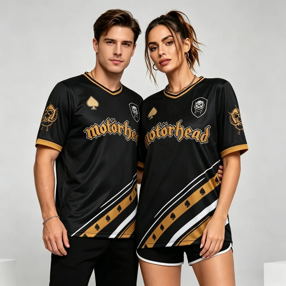 2026 Summer Fashion Breathable T-shirt Loose Football Jersey Street Trend Casual Breathable Men's Women's Fans Short Sleeves