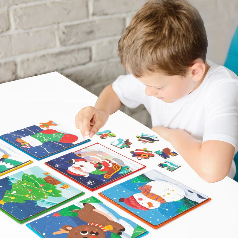 마그네틱 크리스마스 퍼즐 게임 조기 학습 교육