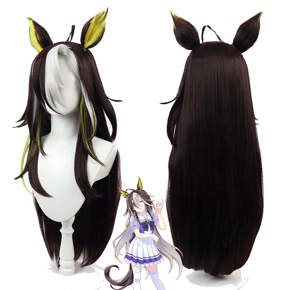 Game Roleplay Party Pretty Derby Dream Journey Cosplay Wig With Ears