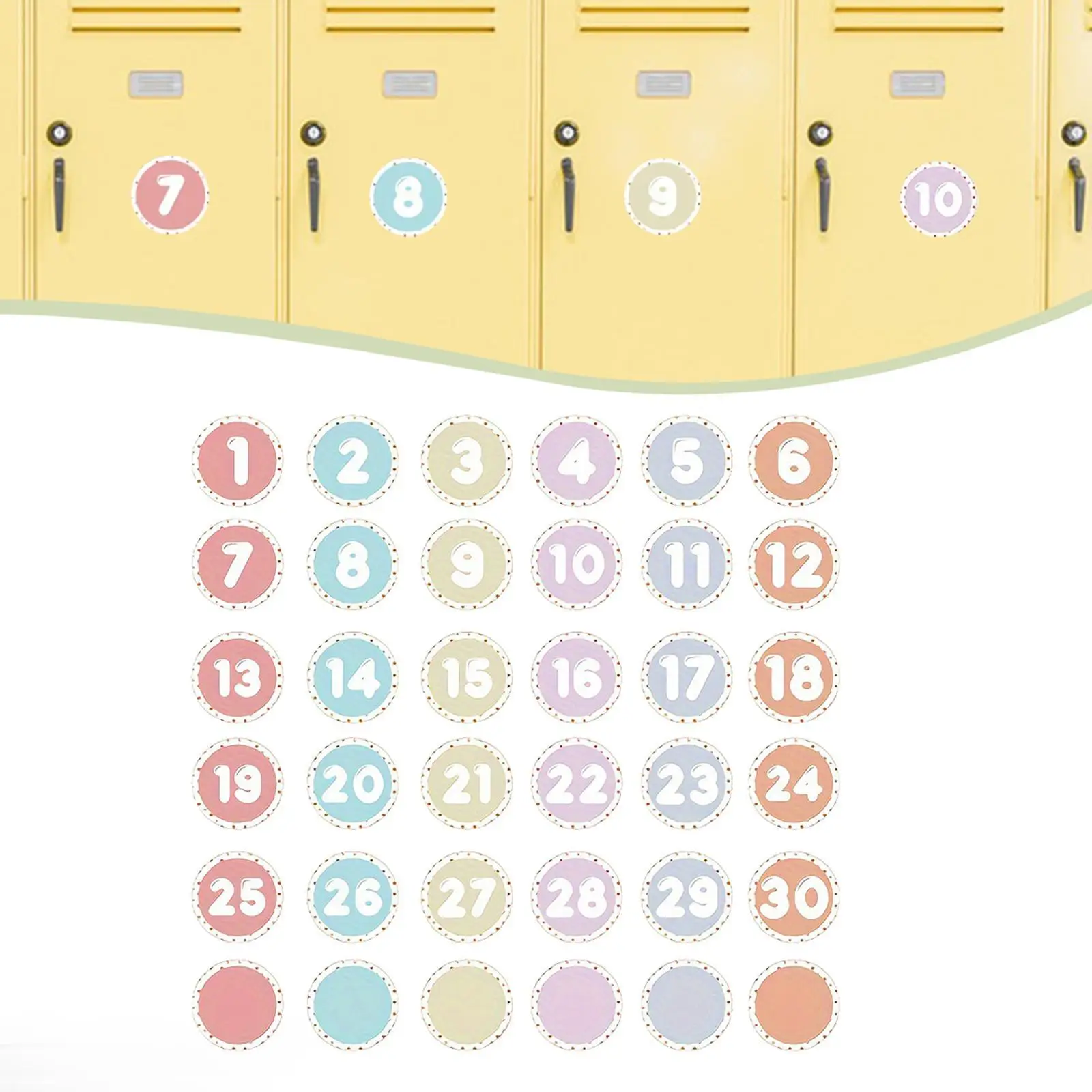 

Number Markers Multipurpose Number Stickers for Preschool Locker Carpet