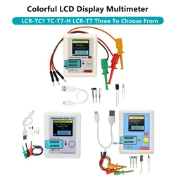 LCR-TC1 TC-T7-H LCR-T7 Tester multimetr kolorowy LCD wyświetlacz TFT dla dioda trioda MOS/PNP/NPN kondensator rezystor tranzystor