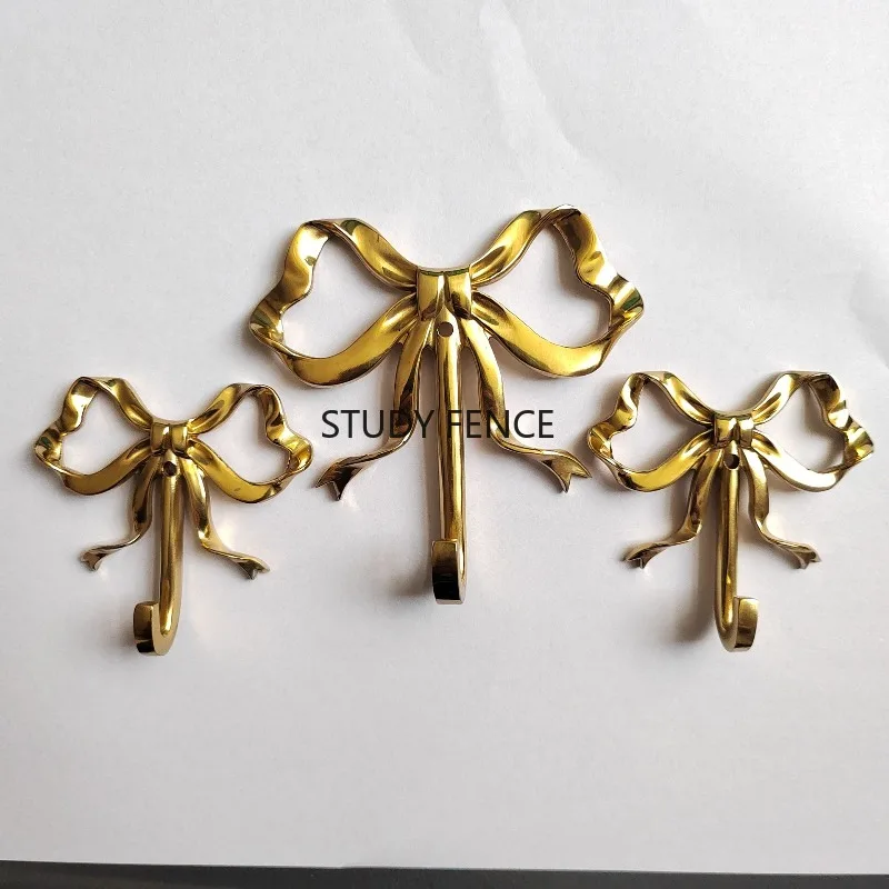 1pc Metal Bow Decoration, Furniture Hanging Decorations, Wall Decoration, Punch Installation, Household Hardware Accessories