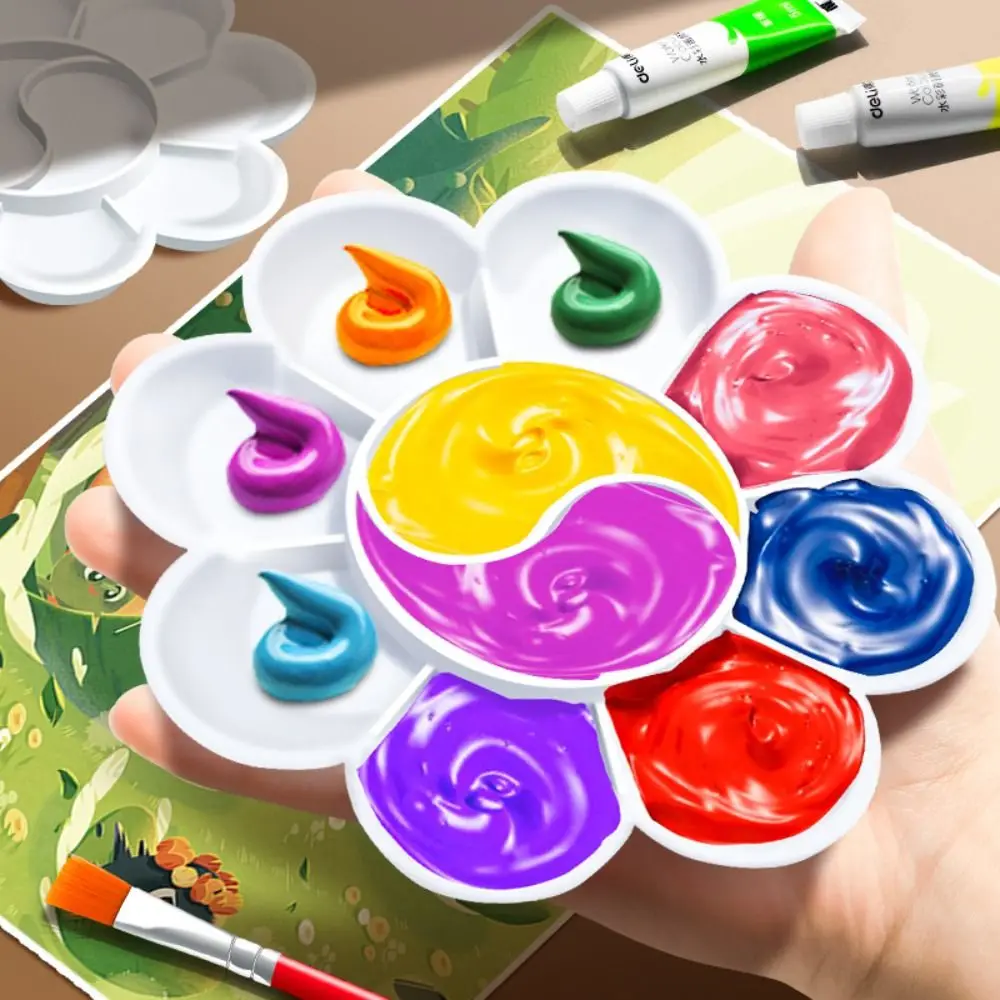 Pigment Box Plastic Oil Watercolor Palette White Crafts Art Pigment Tray DIY Painting Palettes Class
