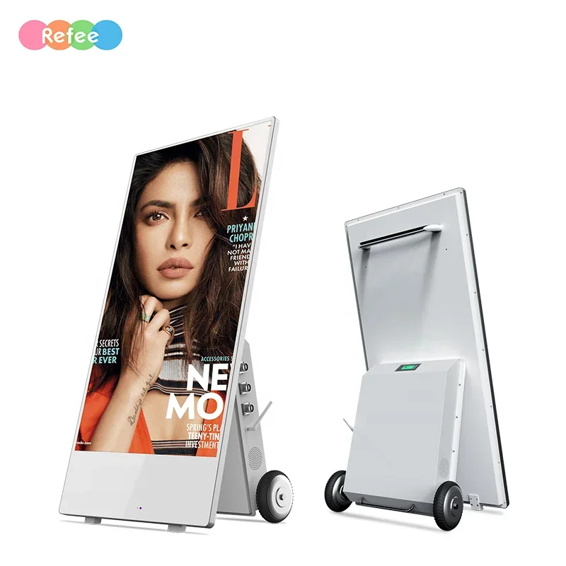 

Outdoor Kiosk High Brightness IP65 Waterproof Floor Standing Battery Powered Moveable Advertising Media Player Screen