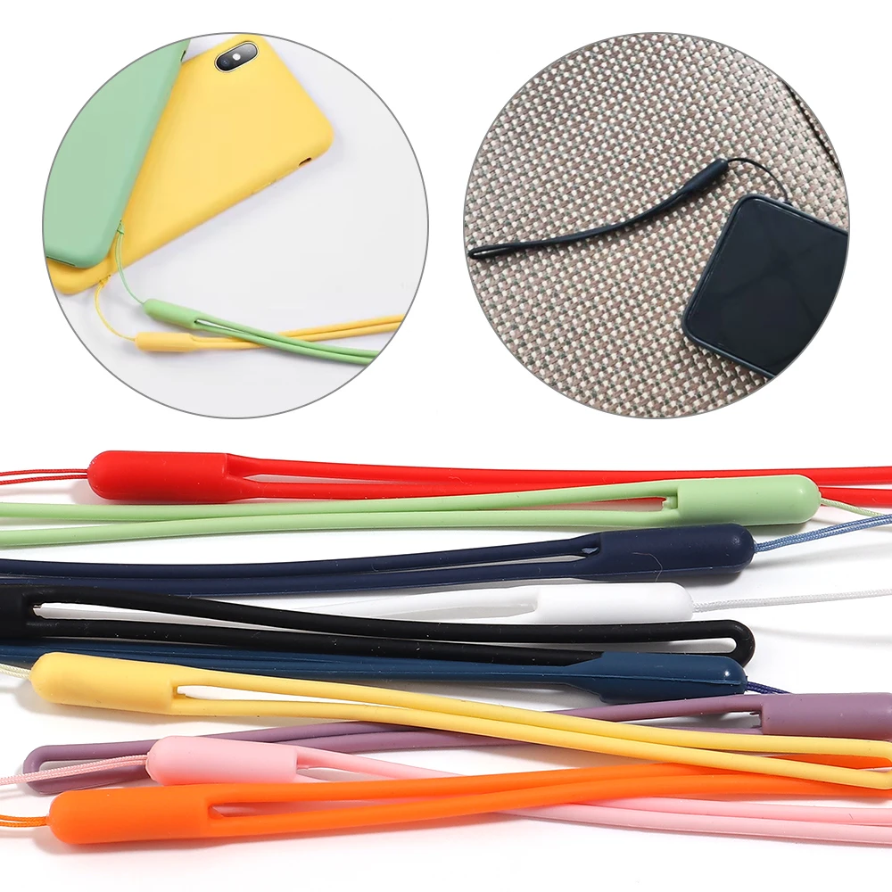 10 Stück Silikon-Handgelenkschlaufen, bunte Schlüsselbänder für Handys, Kameras, Schlüssel, Schlüsselanhänger, Hängeseile – Detail 2