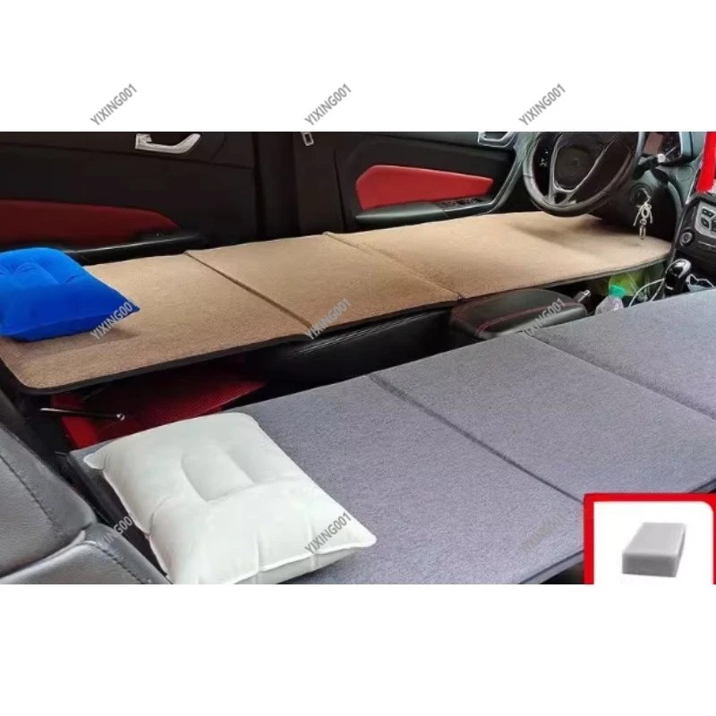 165cm Car Folding Bed - Multi-Function Portable Camping Travel Bed for Co-pilot Rear Seat Modified Use
