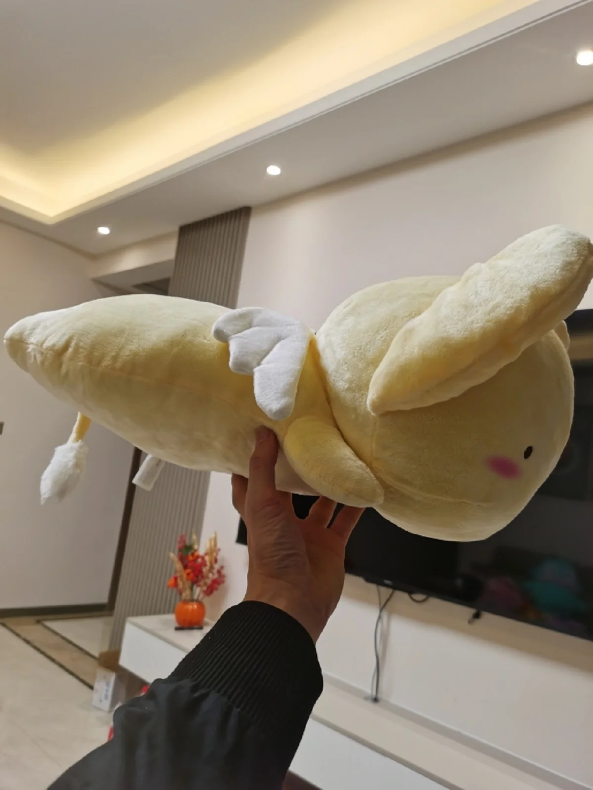 كاردكابتور ساكورا سيربيروس/كربيروس كيرو تأثيري الدعامة أنيمي الأصفر لطيف محشوة الكرتون التميمة