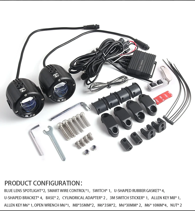 SANVI S21 LED Work Light Car Accessories Led Headlight Motorcycle Headlight Spotlight Dual Colors Flashing Function