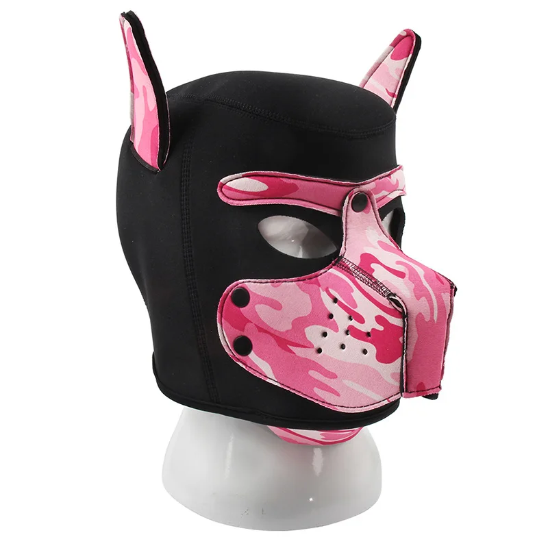 Erotic Accessories of Fetish Cosplay for Man Women Head Bondage Mask Halloween Full Face Dog Headgear Exotic Party Pupply Play