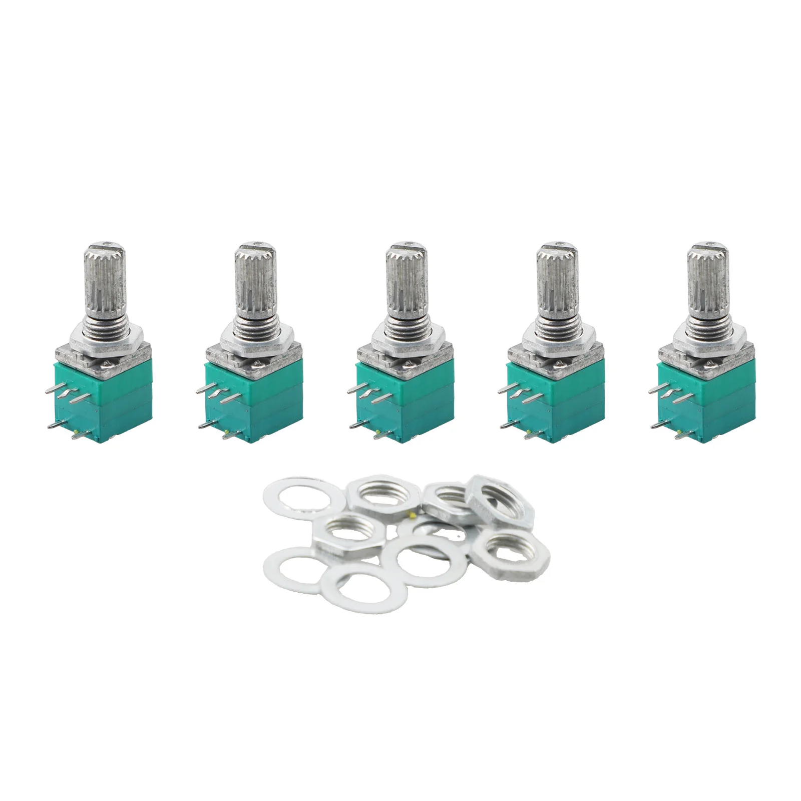 Linear Potentiometer 5PIN Potentiometer Control Device Audio Devices Electrical Equipment Knurled Shaft Audio Equipment