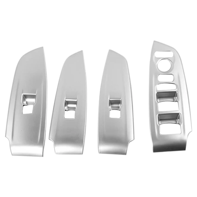 4Pcs Window Switch Decoration Decal Frame Cover Panel Trim Door Handle Armrest Trim for Honda Accord 2018-2020(Silver)