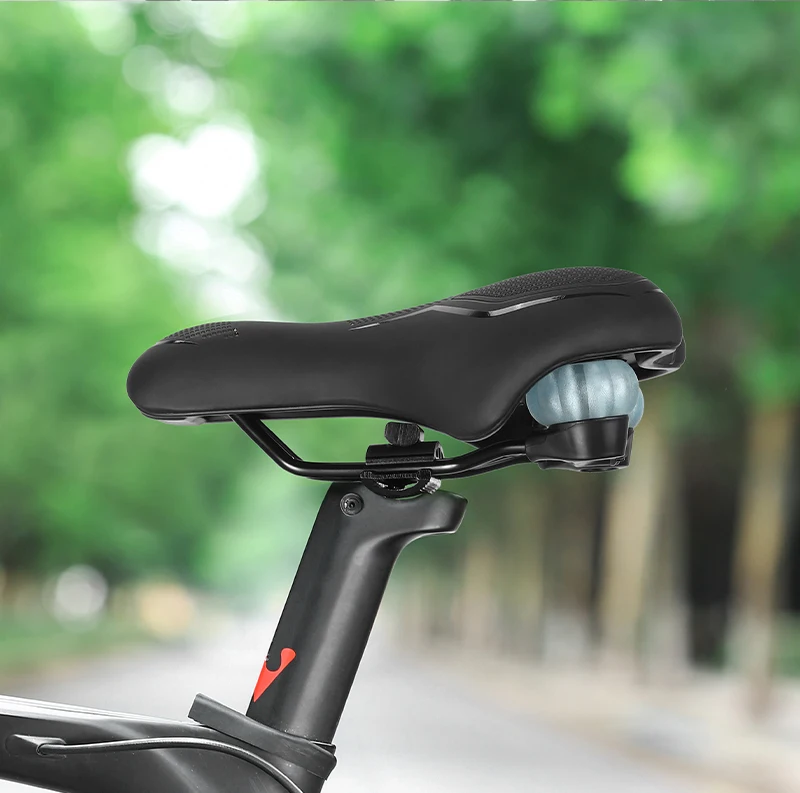 WEST BIKING Weicher Komfortabler Fahrradsattel Hochelastisch Stoßdämpfend MTB Rennrad-Sitz Hohl Atmungsaktiv Breiter Fahrradsitz – Detail 17