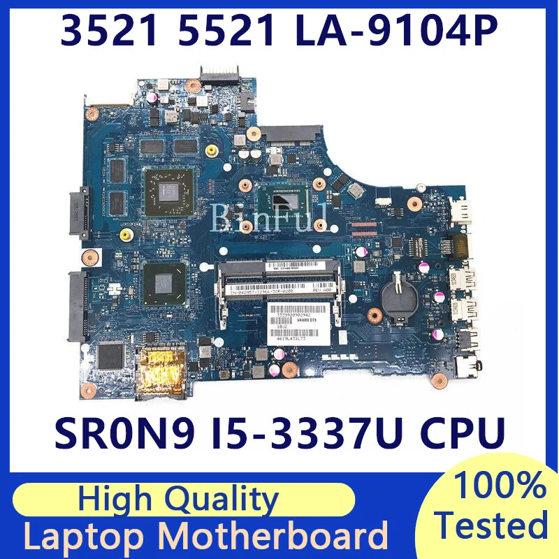 

Mainboard For Dell Inspiron 3521 5521 VAW00 LA-9104P Laptop Motherboard With SR0N9 I5-3337U CPU 100% Full Tested Working Well