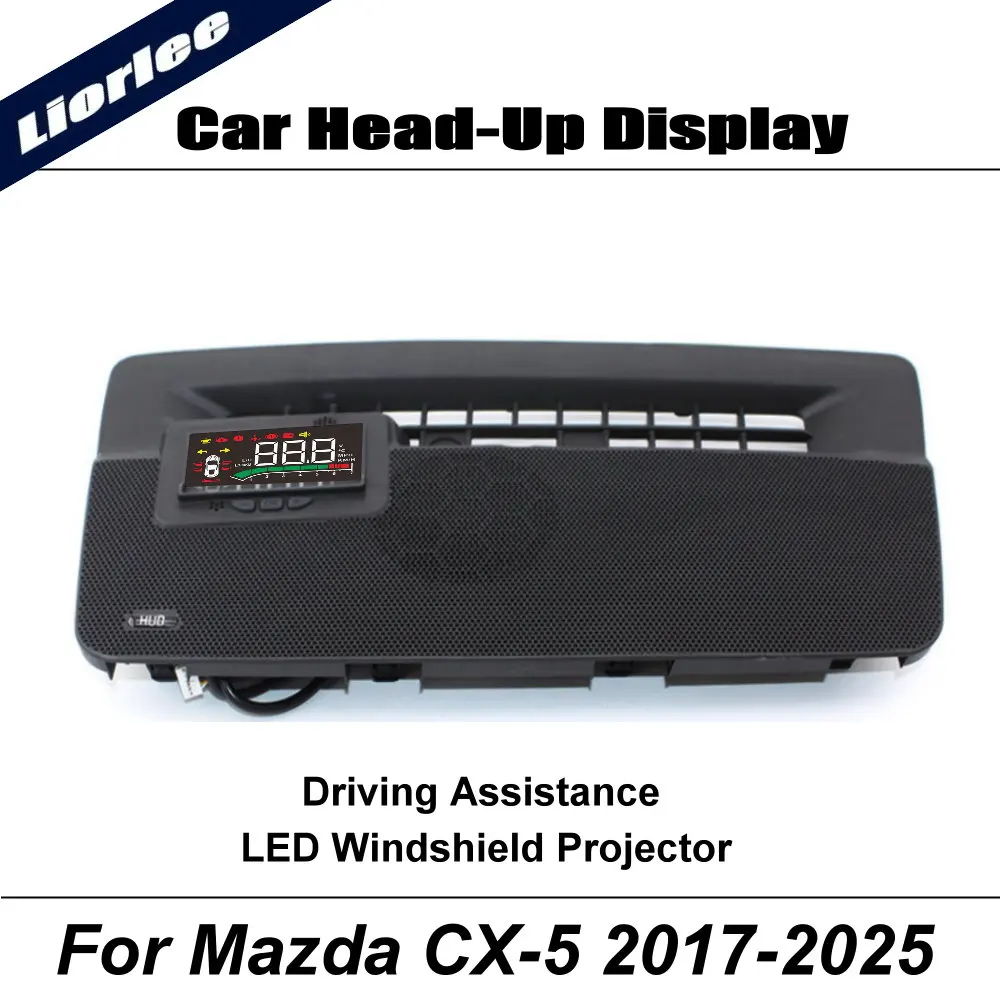 Car LED Projector For Mazda CX5 CX-5 (KF) 2017-2025 Auto HUD Head-Up Display Windshield Safe Driving Assistance Accessories