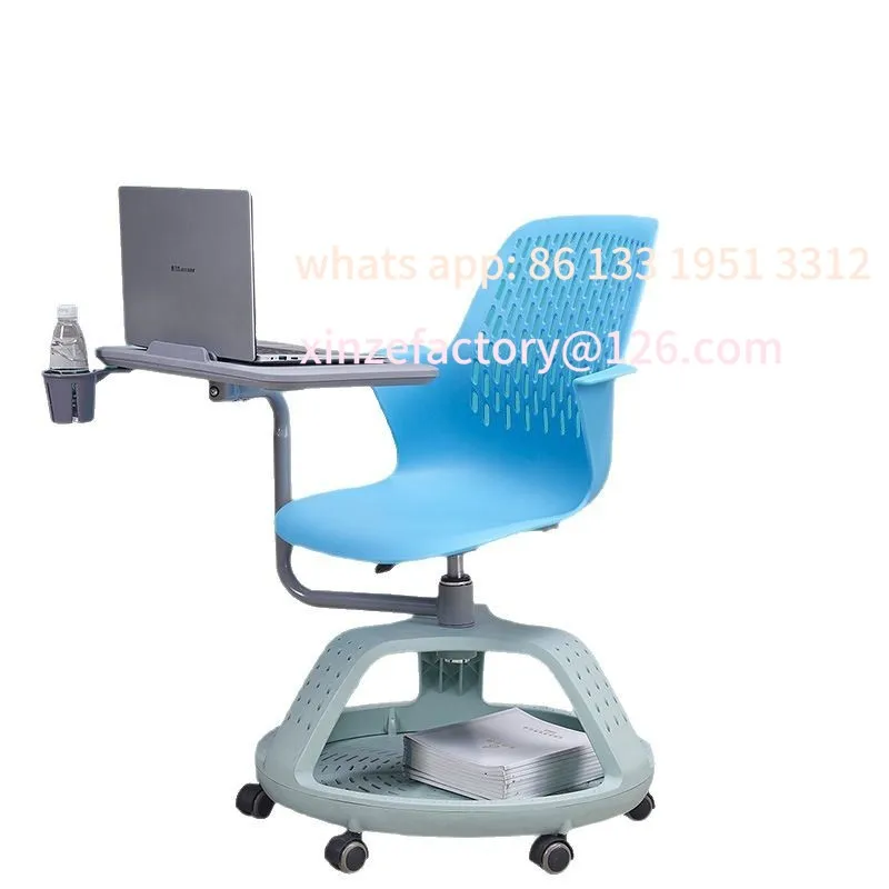 

Customizable Tong Age Smart Classroom Student Desks And Chairs Wheeled Writing Board Staff Training Chair Meeting Chair Plastic