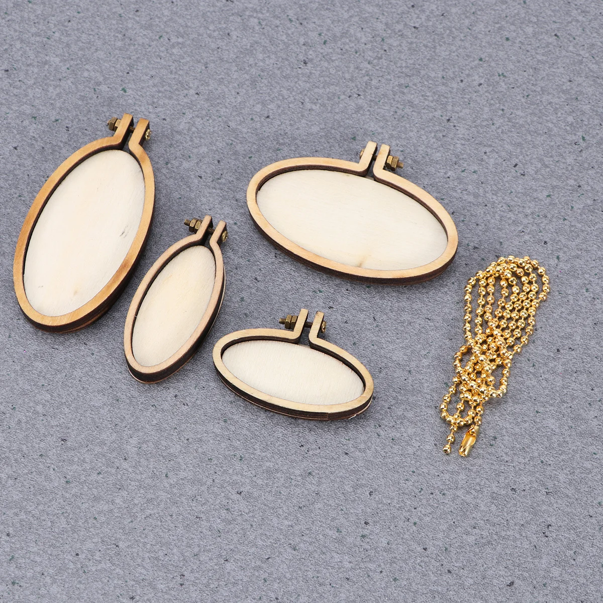 

5 pcs Wooden Embroidery Hoops 6X3Cm 4.6X2.3Cm Elliptical Frames Diy Sewing Craft Hanging Decor Smooth Mini Stitch