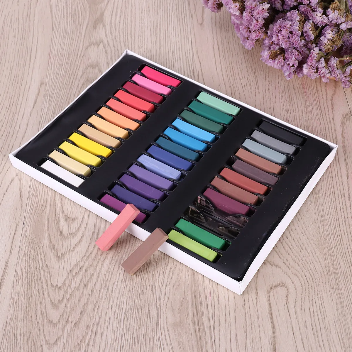 

36 Colors Hair Dye Chalk Temporary Pastel for DIY Painting Hair Color Powder Suitable for Graffiti Coloring