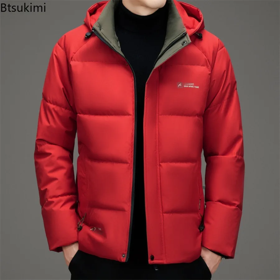New 2025 Autumn Winter Men's Fashion Thickened Warm Hooded Cotton-padded Coats Casual Loose Comfortable Warm Parkas Jackets Male