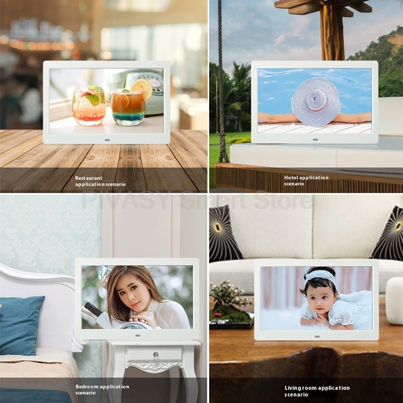 7 8 10 Inch HD Electronic Album Digital Photo Frame Clock Calendar Picture Music Video Player Multi-Functional High Resolution